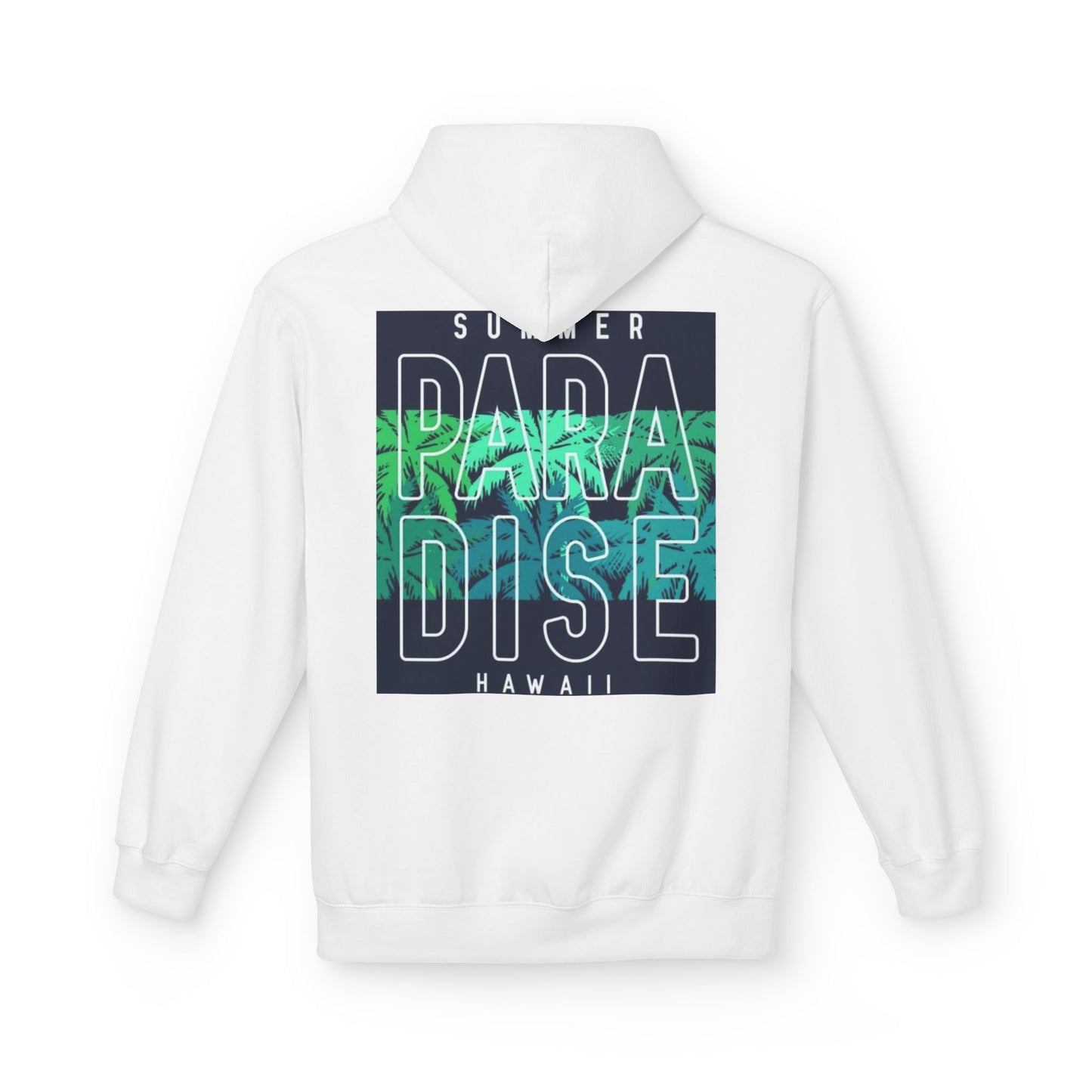 Summer Paradise Fleece Hoodie, Relaxed Beachwear, Hawaii Gift, Unisex Sweatshirt, Vacation Attire, Casual Outfit