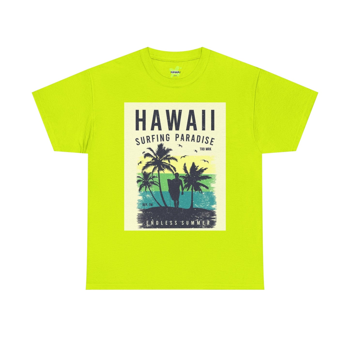Hawaii Surfing Paradise Unisex Heavy Cotton Tee - Endless Summer Vibe