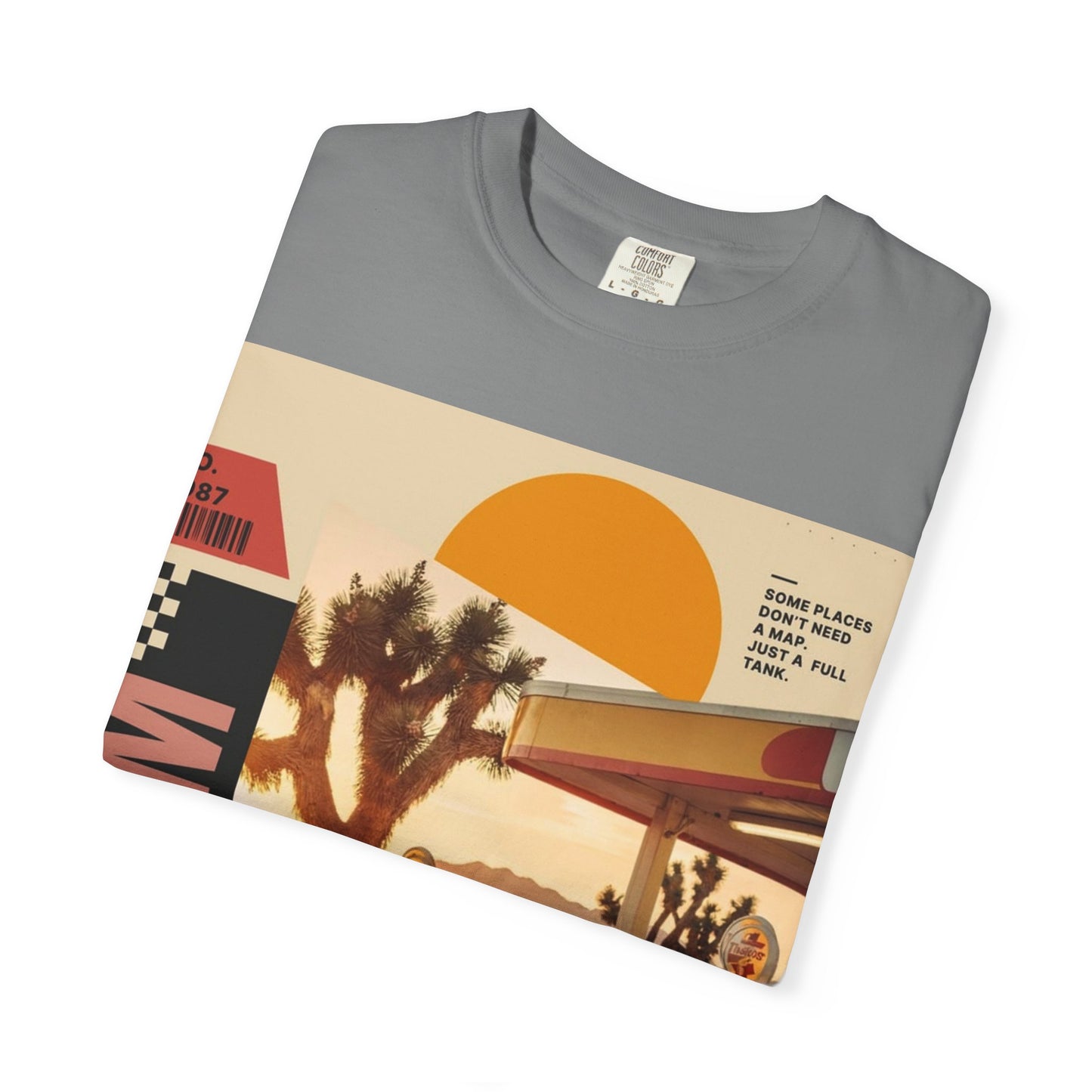 Freedom Road T-Shirt — Retro Desert Sunset Vintage Car Graphic