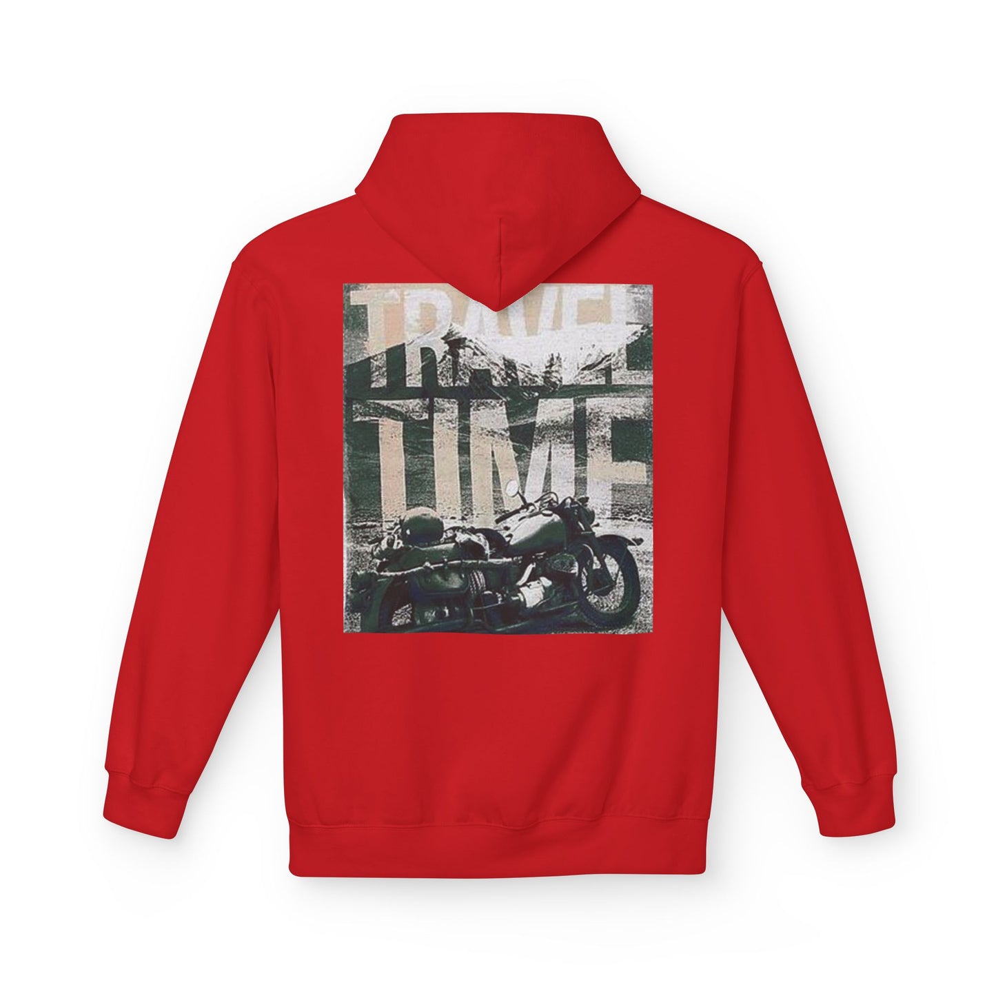 Travel Time Motorcycle Hoodie — Vintage Road Trip Graphic Hoodie