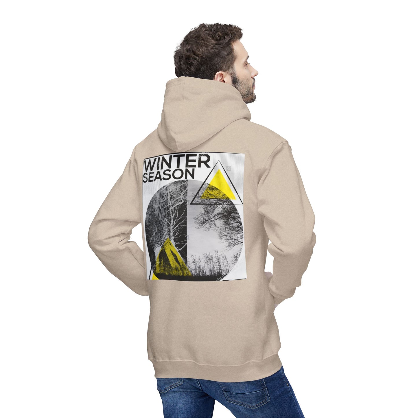 Winter Season Unisex Hoodie, Cozy Sweatshirt for Cold Weather, Holiday Gift, Layering, Casual Wear, Graphic Design