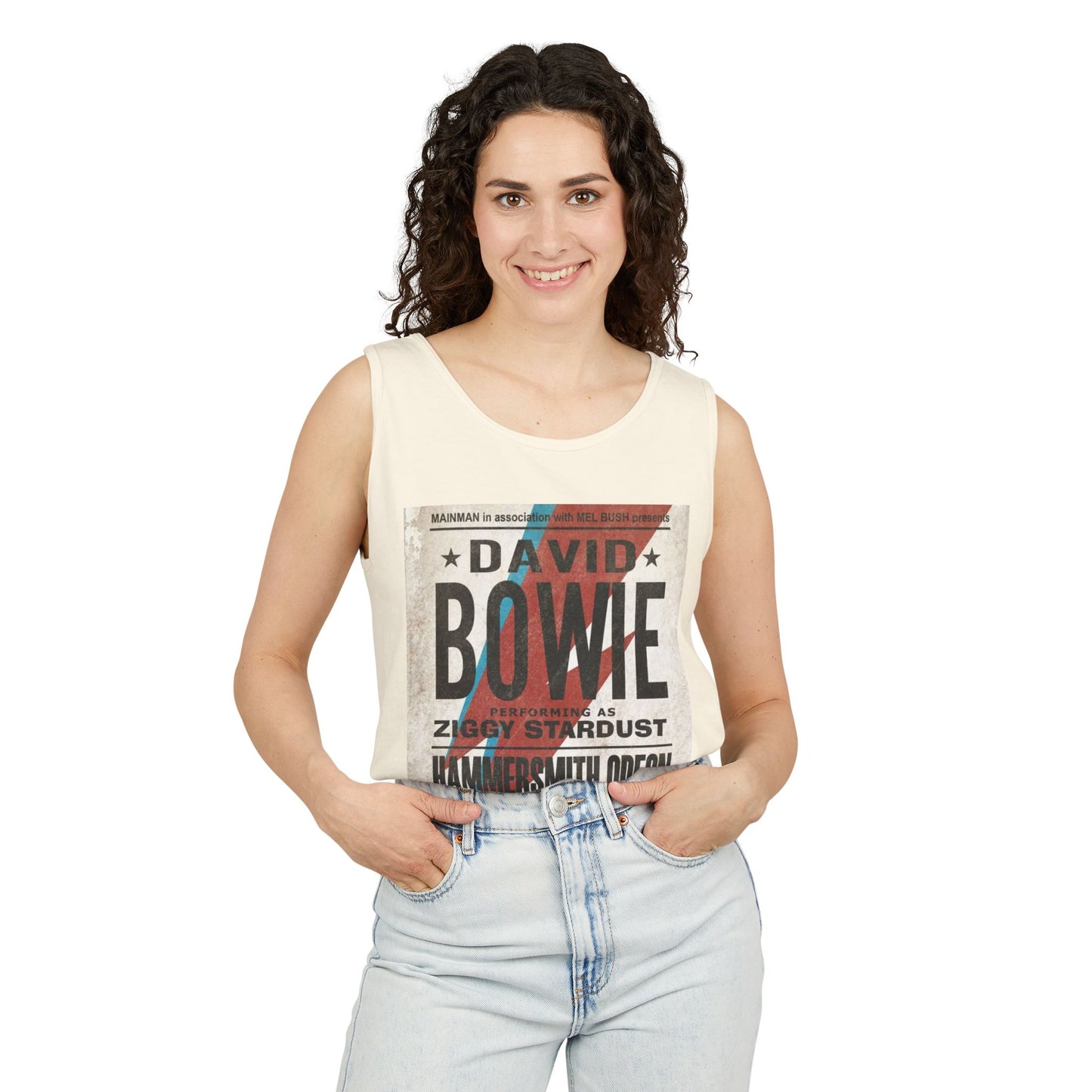 Vintage David Bowie Tank Top - Unisex Garment-Dyed Style