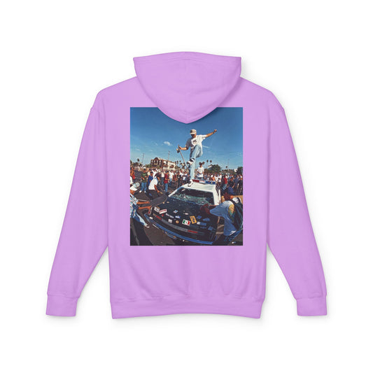 Unisex Lightweight Hooded Sweatshirt - Retro Street Vibe Graphic