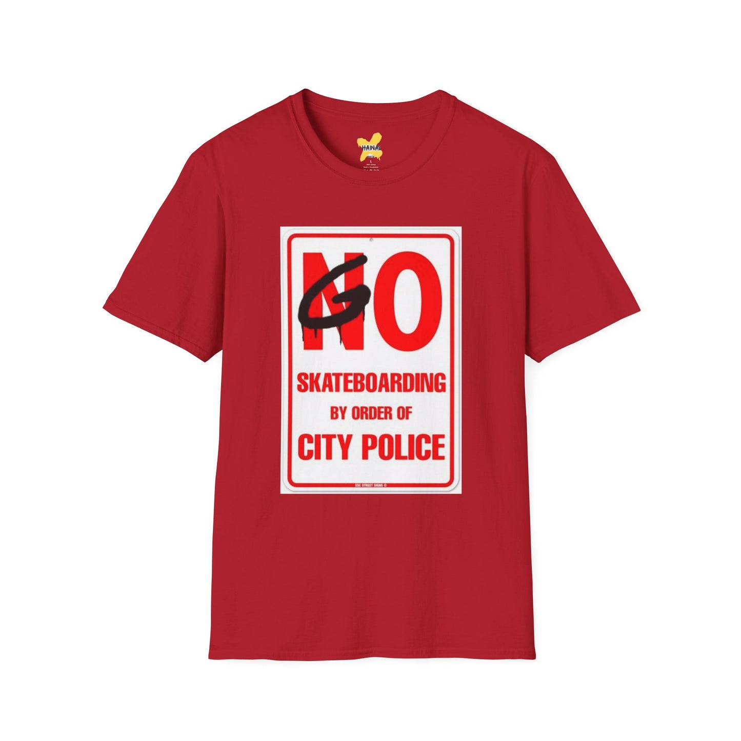 No Skateboarding Funny Unisex T-Shirt - City Police Sign Design