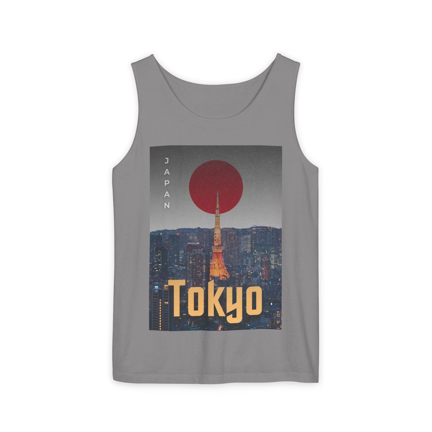 Tokyo Vintage Poster Tank — Japan Cityscape Graphic Tank Top