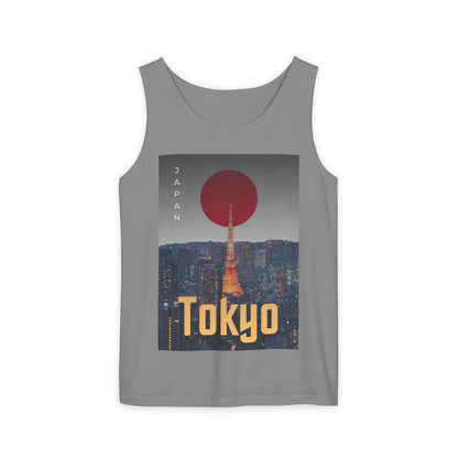 Tokyo Vintage Poster Tank — Japan Cityscape Graphic Tank Top
