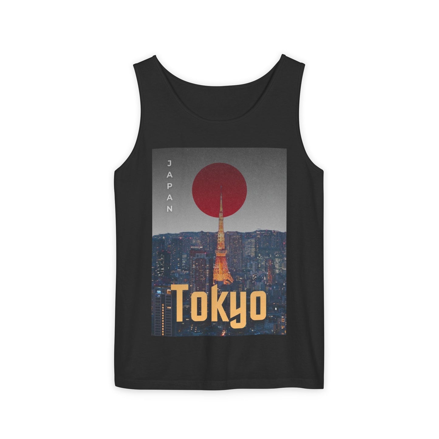 Tokyo Vintage Poster Tank — Japan Cityscape Graphic Tank Top