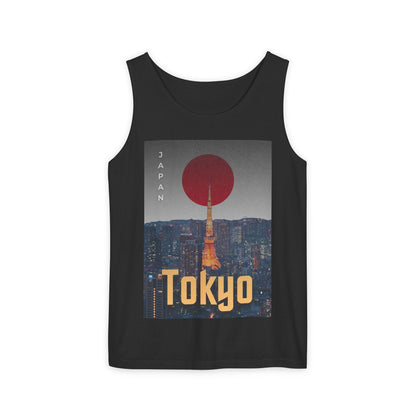 Tokyo Vintage Poster Tank — Japan Cityscape Graphic Tank Top