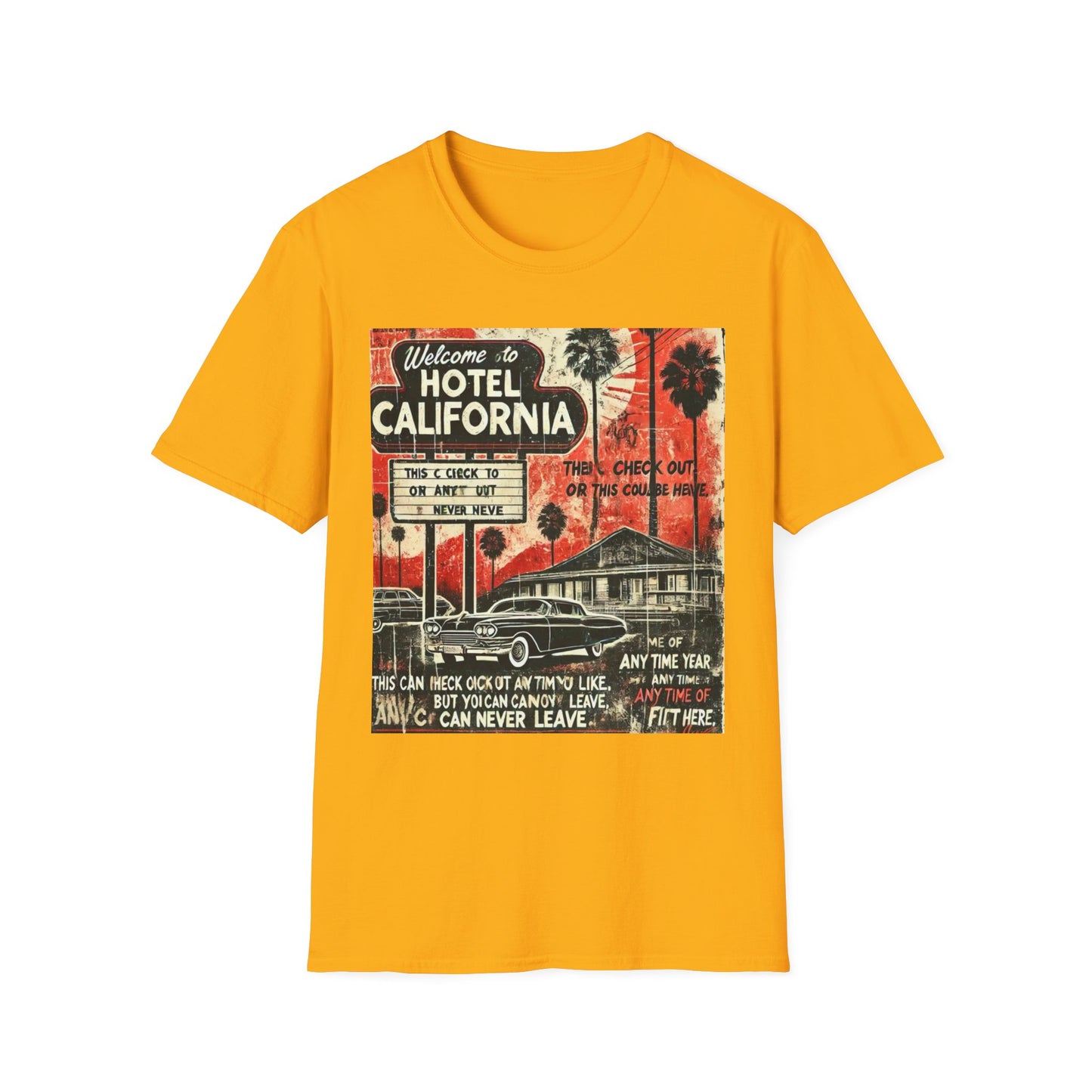 Vintage Hotel California Graphic T-Shirt – Perfect for Music Lovers