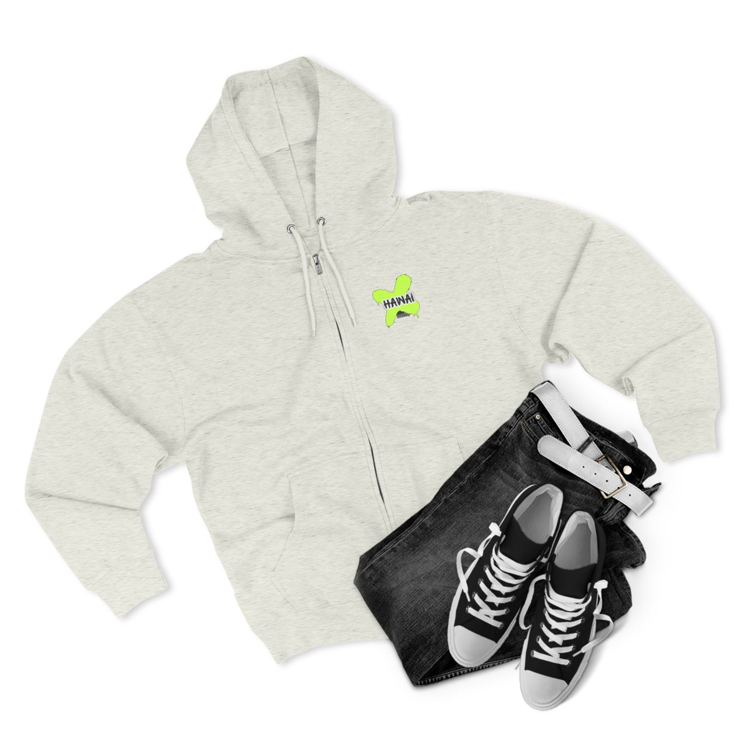Tropical Vibe Unisex Zip Hoodie - Casual Comfort for Beach Lovers