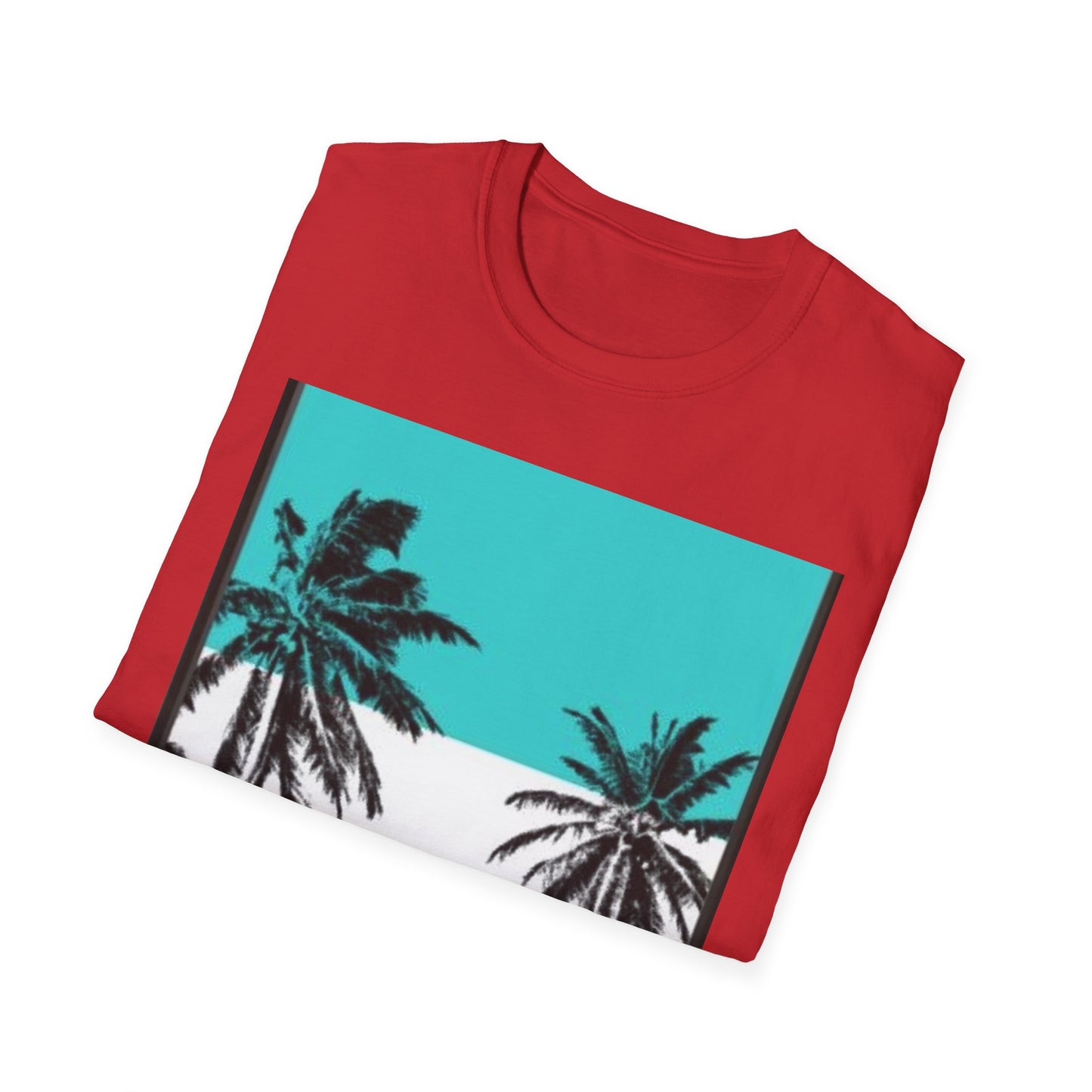 Tropical Palm Tree T-Shirt, Beach Vibes Tee, Summer Casual Wear, Vacation Top, Unisex Softstyle Shirt, Gift for Nature Lovers