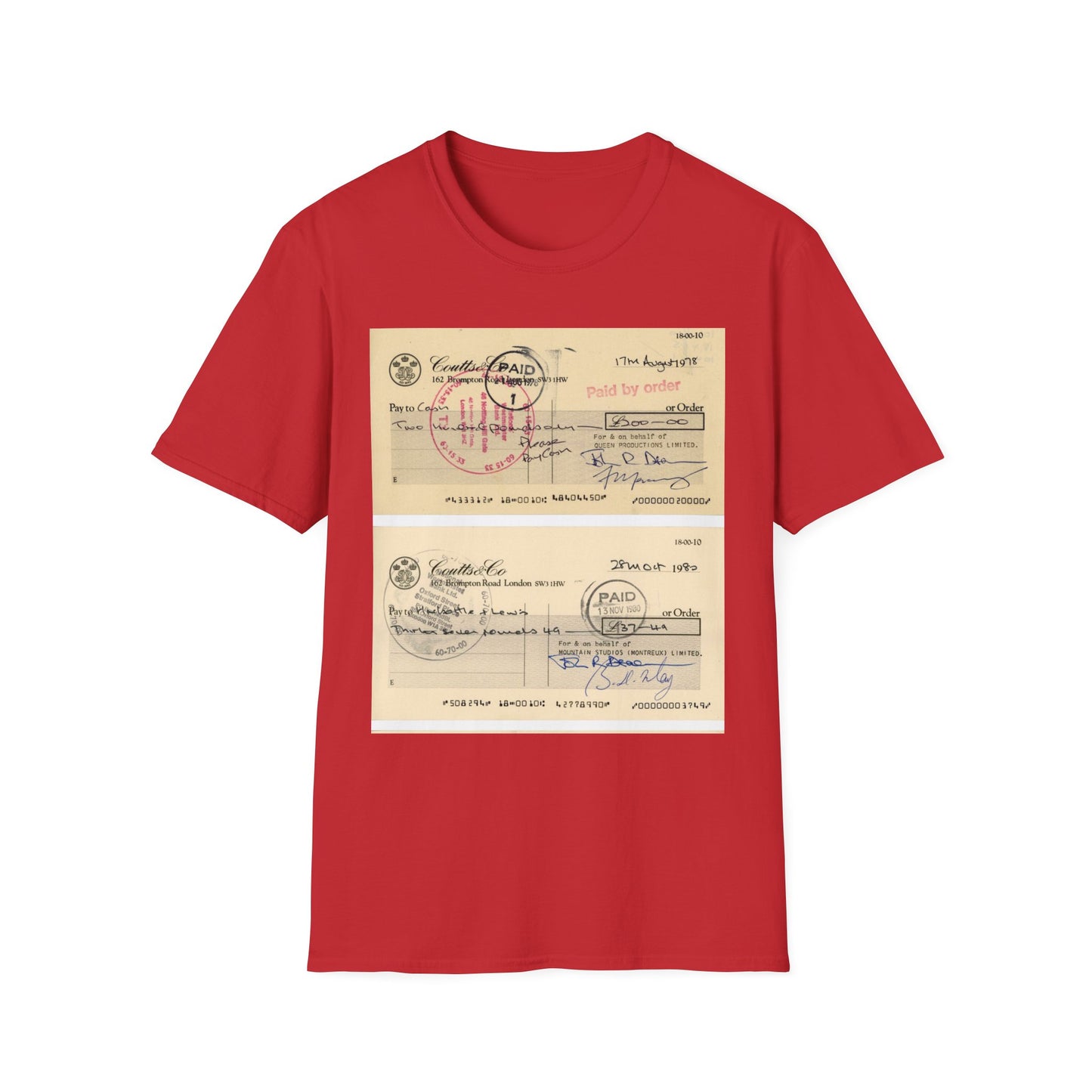Vintage Document Unisex Softstyle T-Shirt - Paid Graphic Tee