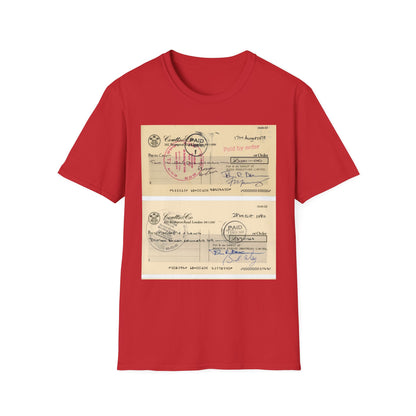Vintage Document Unisex Softstyle T-Shirt - Paid Graphic Tee