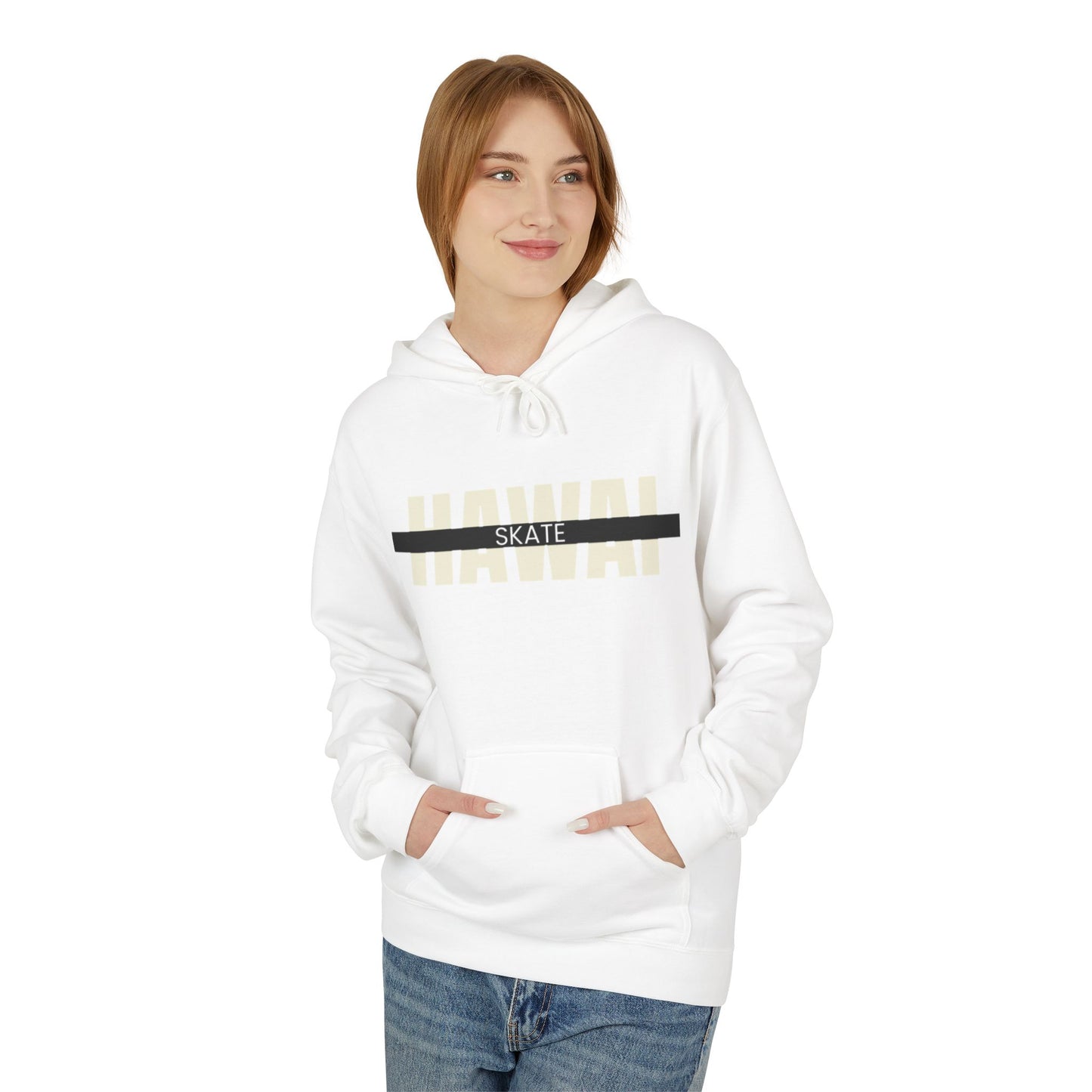 Happy Vibes Unisex Fleece Hoodie - Smiley Face Design