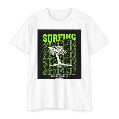 Surfing Vibes Unisex CVC Jersey T-shirt - Retro California Style