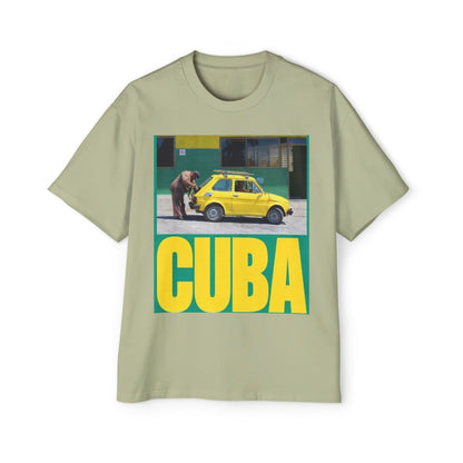 Cuba Vintage Photo Tee — Retro Yellow Car Graphic T-Shirt