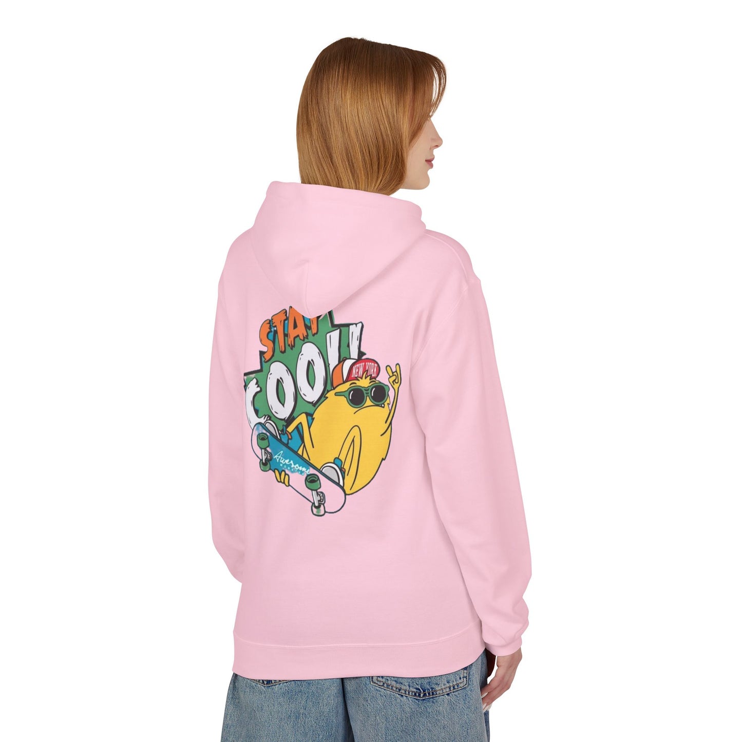 Stay Cool! Unisex Softstyle Fleece Hoodie - Fun & Comfy Skatewear