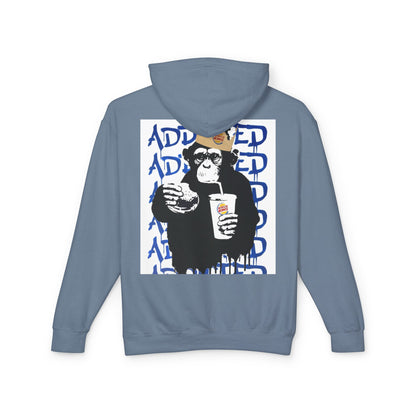 Unisex Lightweight Hooded Sweatshirt - Fun Monkey Design