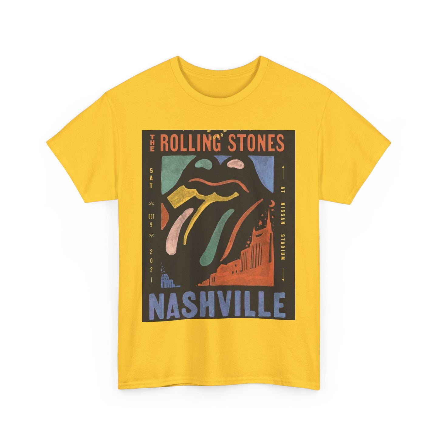 Retro Rolling Stones Nashville Tee, Vintage Band Shirt, Unisex Cotton T-Shirt, Music Lover Gift, Concert Attire, Festival Wear