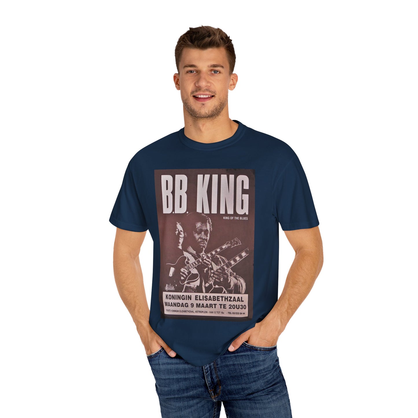BB King Tribute Unisex Garment-Dyed T-Shirt - King of the Blues Graphic Tee