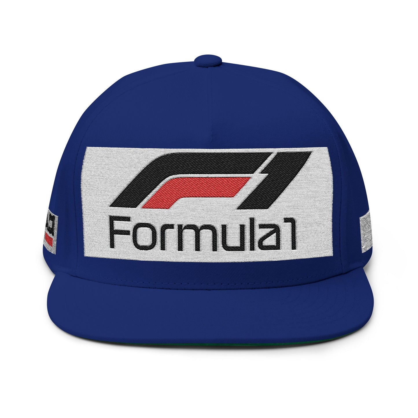 Formula 1 Embroidered Flat Bill Cap – Racing Logo Snapback