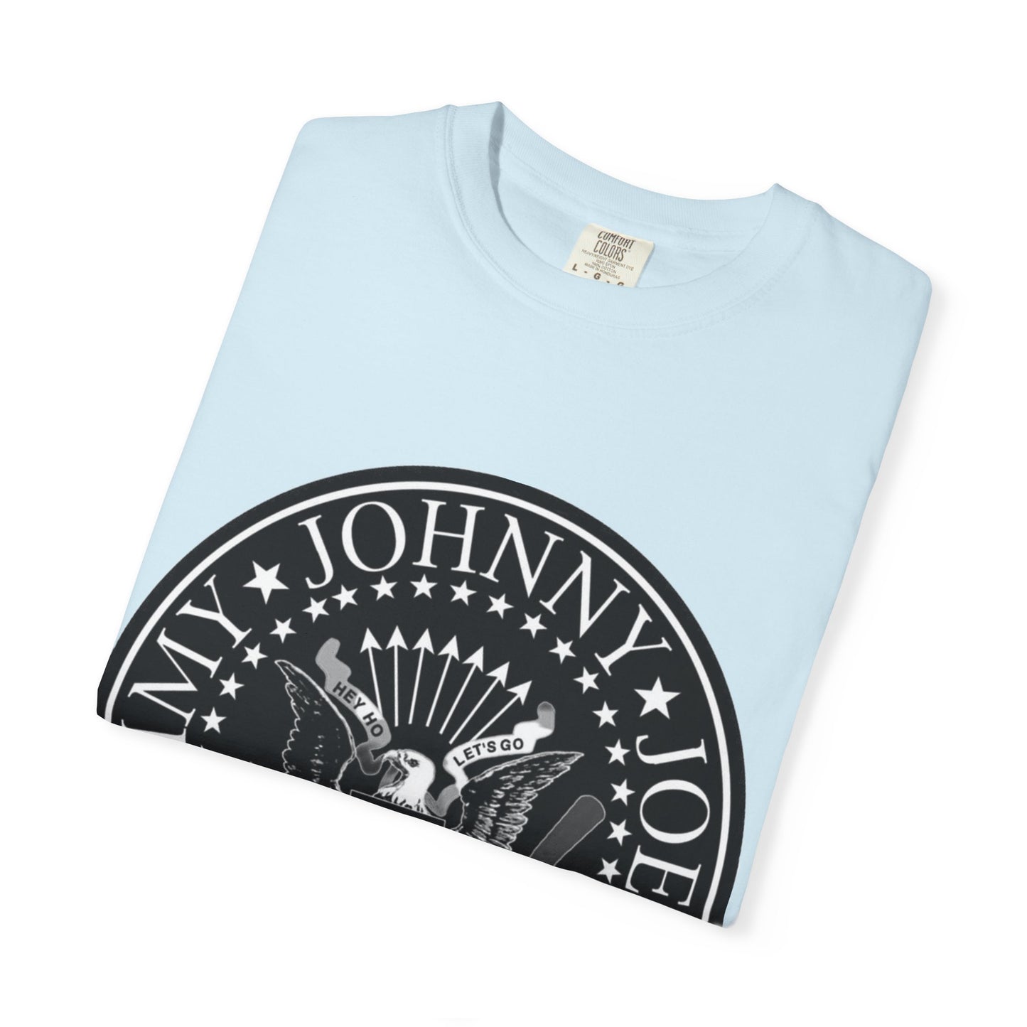 Vintage-Inspired Unisex Garment-Dyed T-Shirt with Rock Band Logo