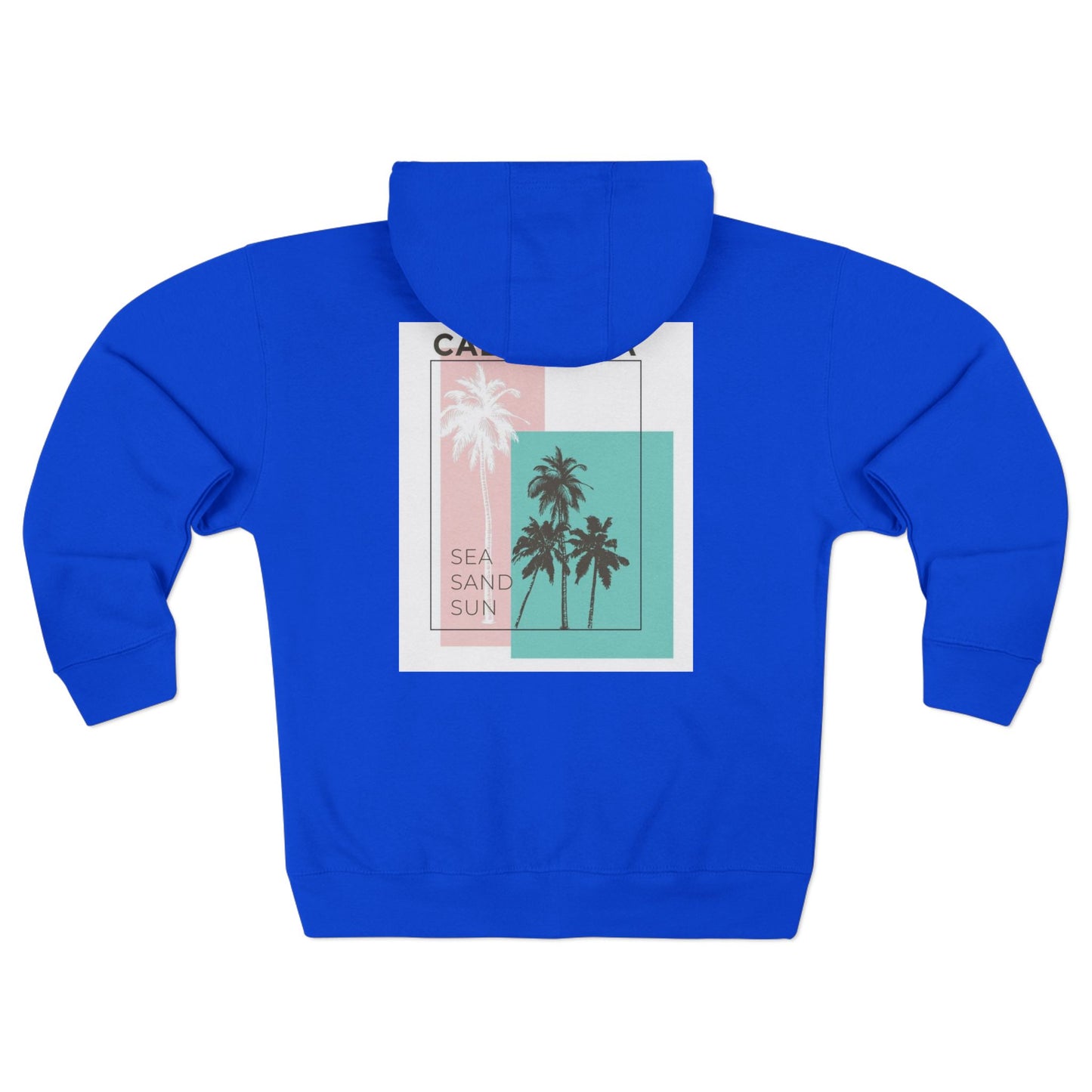 Tropical Vibe Unisex Zip Hoodie - Casual Comfort for Beach Lovers