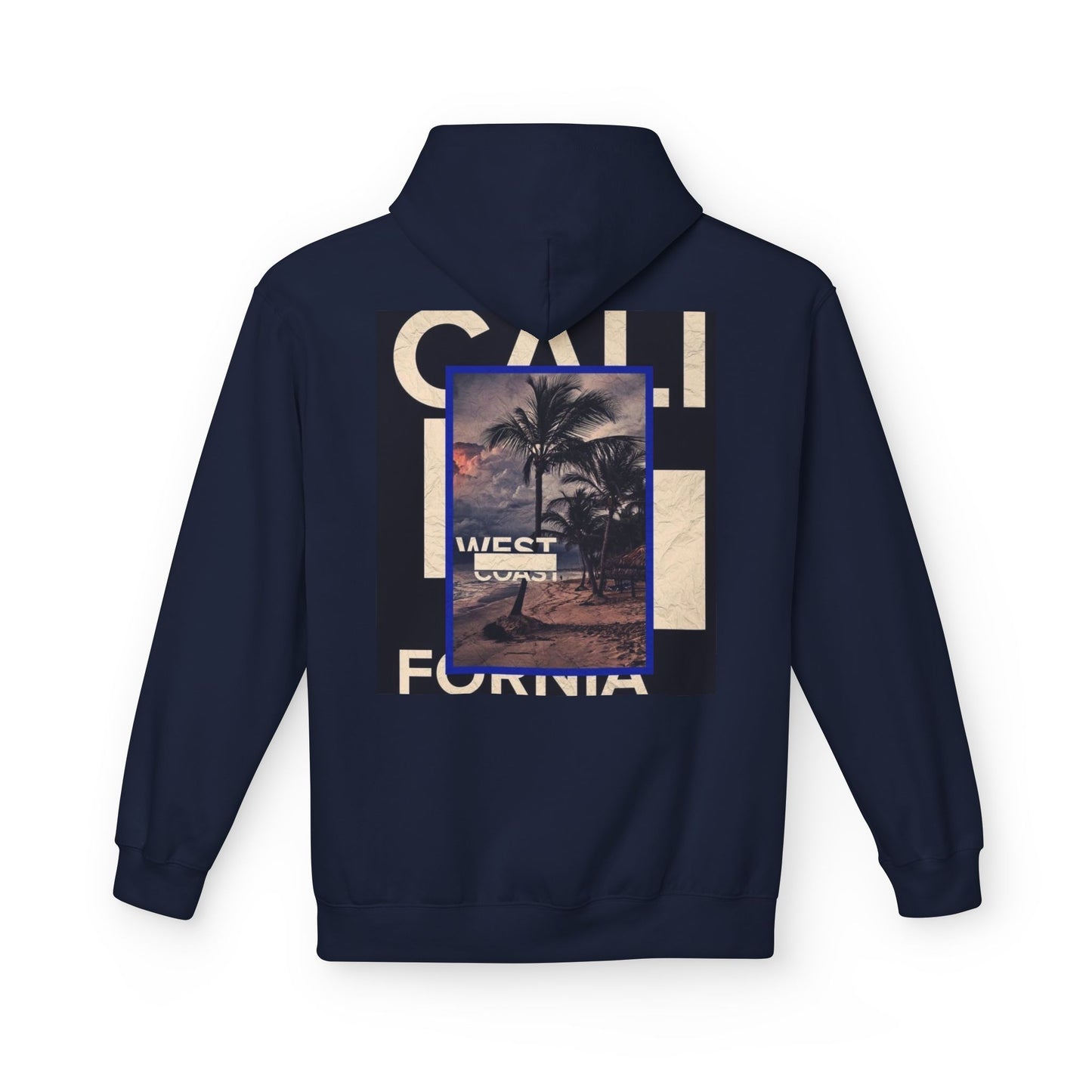 California Vibes Fleece Hoodie, Cozy Unisex Sweatshirt, Perfect for Beach Days, Gift for Travel Lovers, Casual Streetwear