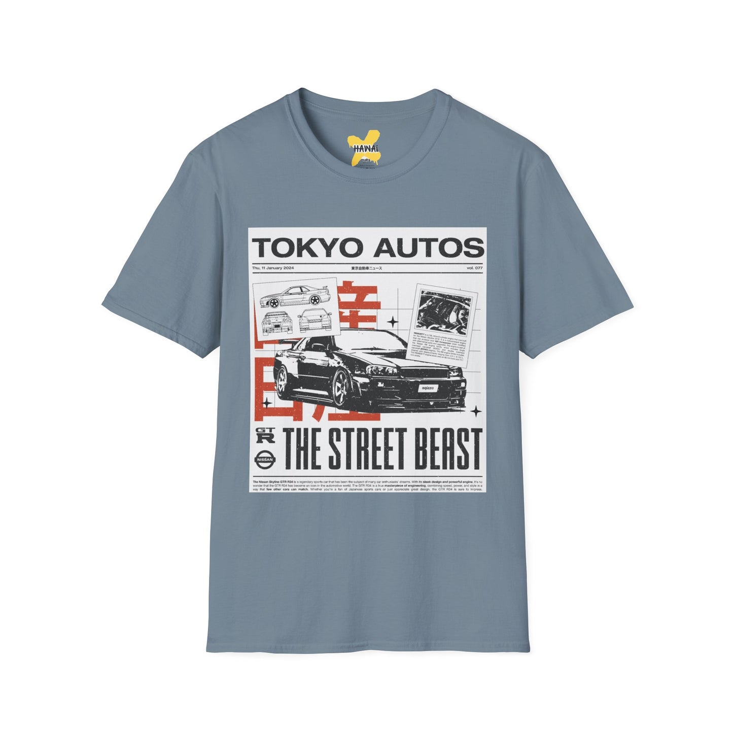 Tokyo Autos Street Beast T-Shirt, Unisex Graphic Tee, Car Enthusiast Gift, Casual Streetwear, Automotive Fashion, Birthday Gift