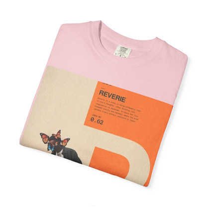 Reverie Skateboard Graphic T‑Shirt — Vintage R Letter Streetwear Tee