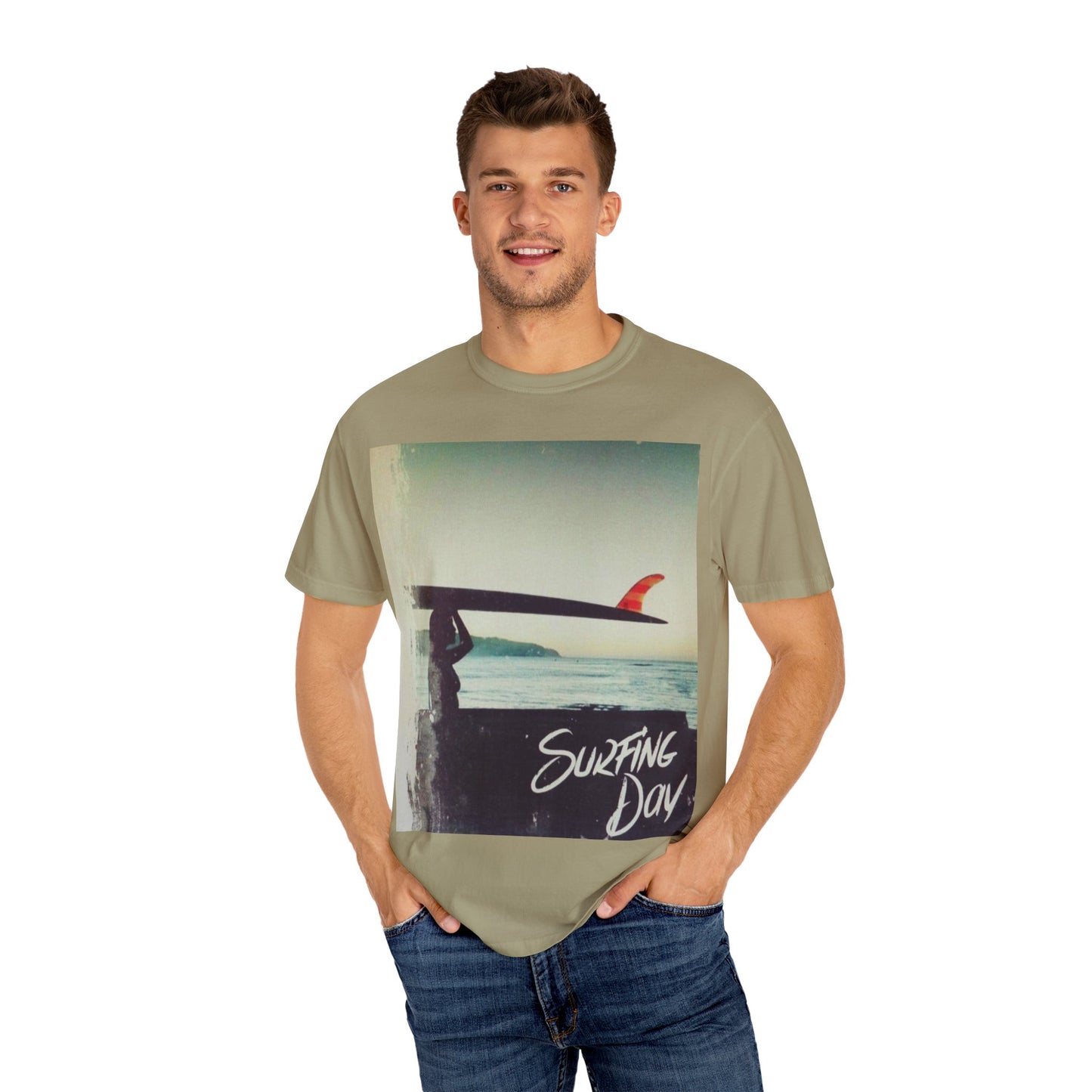Surfing Day Unisex Tee | Vintage Style T-shirt for Beach Lovers, Summer Vibes, Gift for Surfers, Casual Strolling, Summer Outings