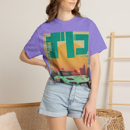 Retro Sunset Racing T-Shirt — Vintage Sports Car Graphic