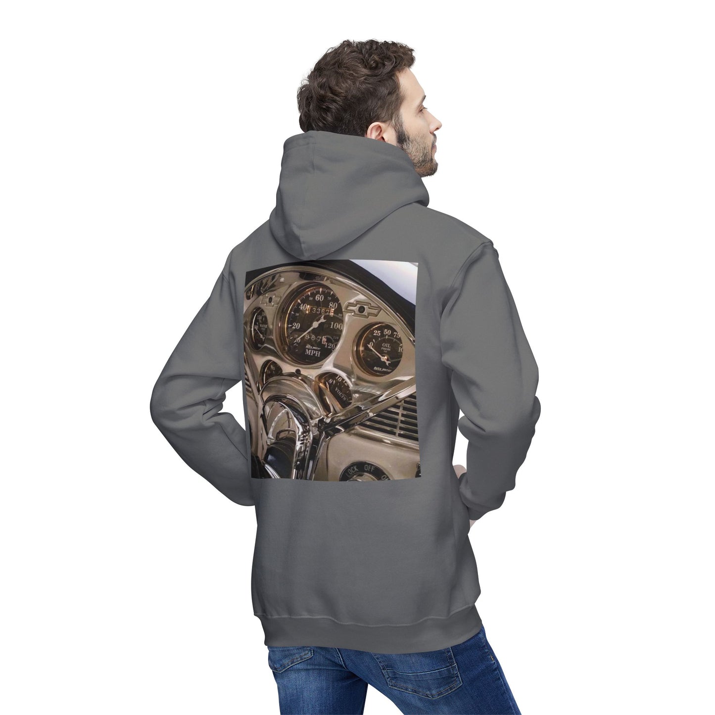 Vintage Car Dashboard Unisex Hooded Sweatshirt