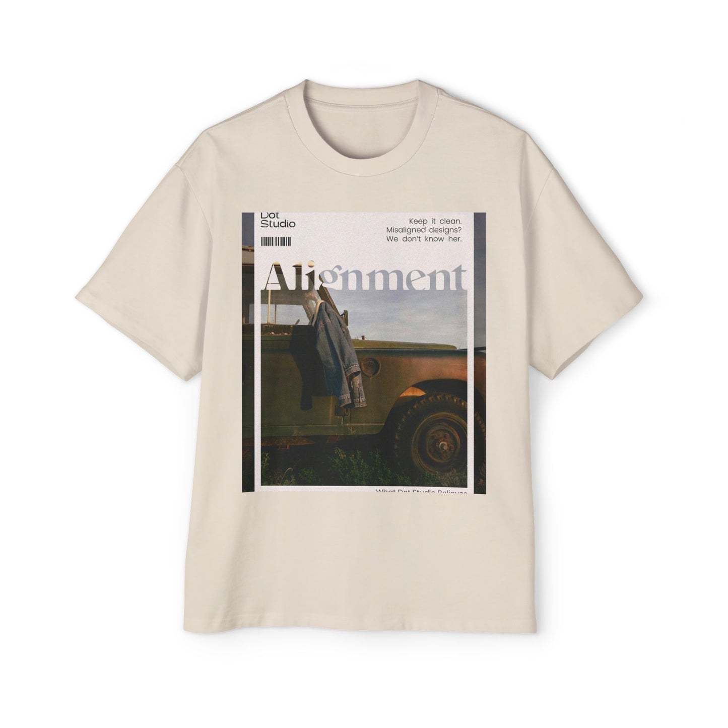 Alignment Vintage Jeep Graphic Tee – Men's Oversized Photo Print