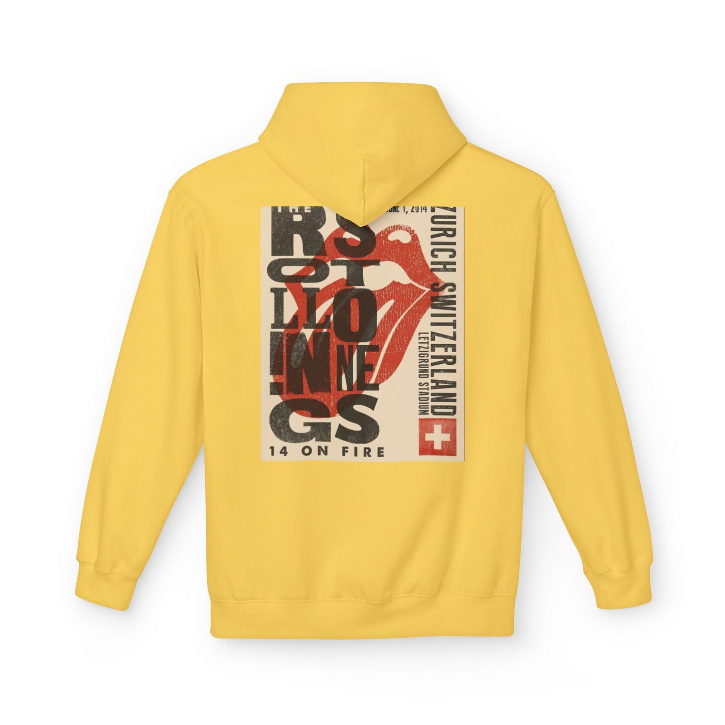 Retro Rock Band Fleece Hoodie - Unisex Softstyle with Vintage Concert Design