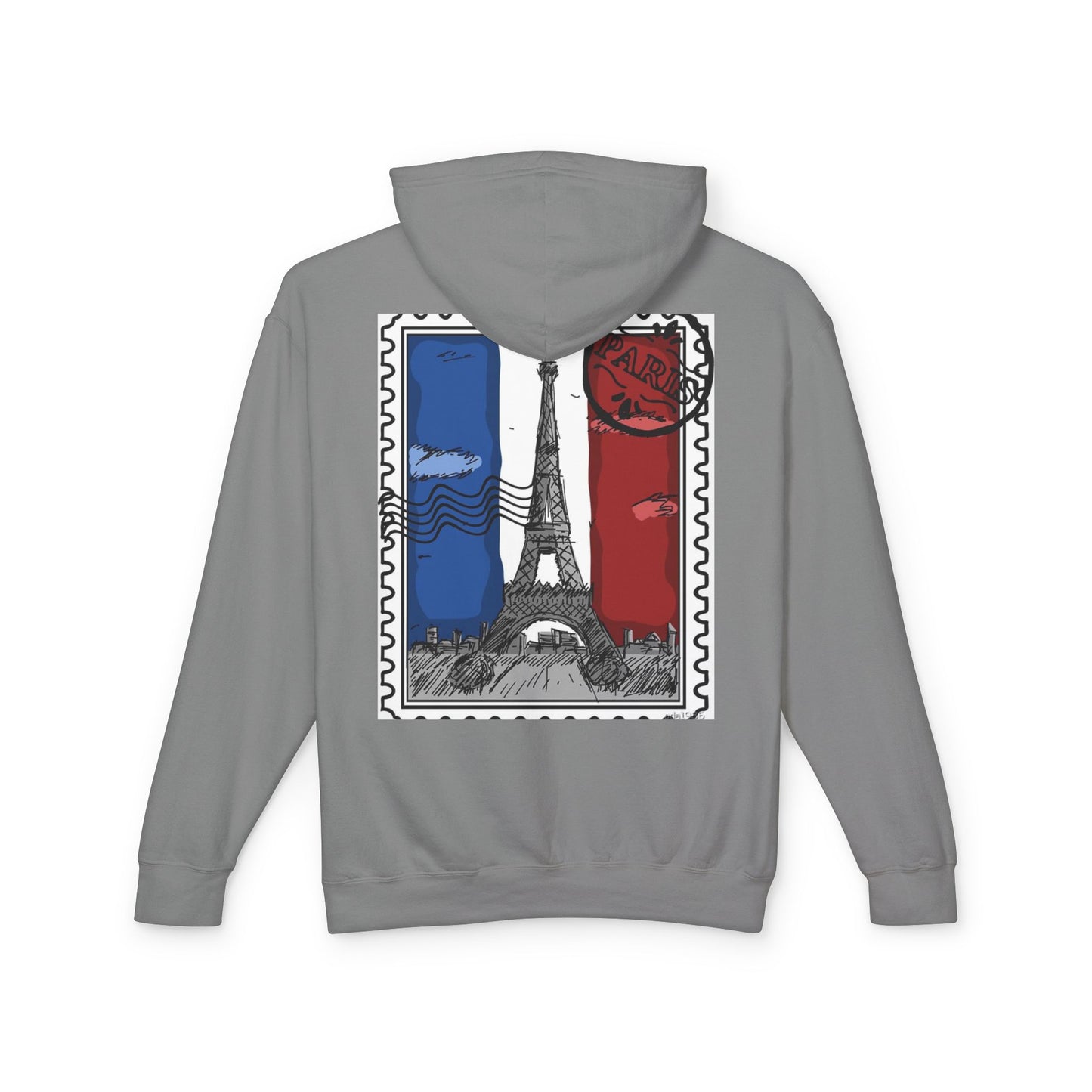 Paris Postcard Lightweight Hoodie for Travelers