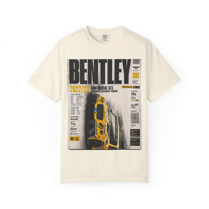 Bentley Magazine Cover T-Shirt – Yellow Sports Car Graphic Tee