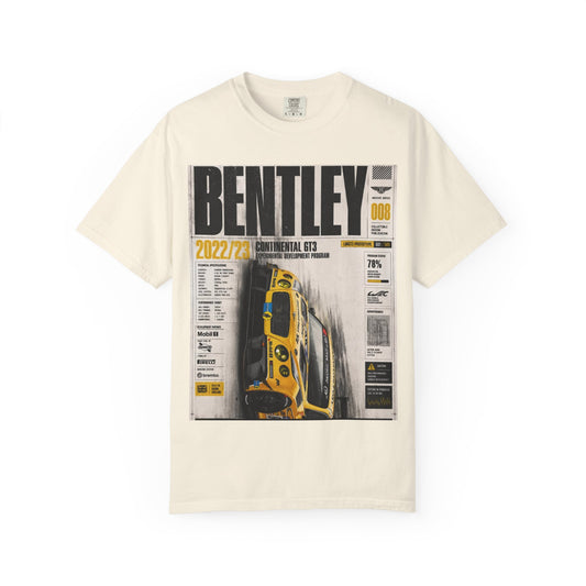 Bentley Magazine Cover T-Shirt – Yellow Sports Car Graphic Tee