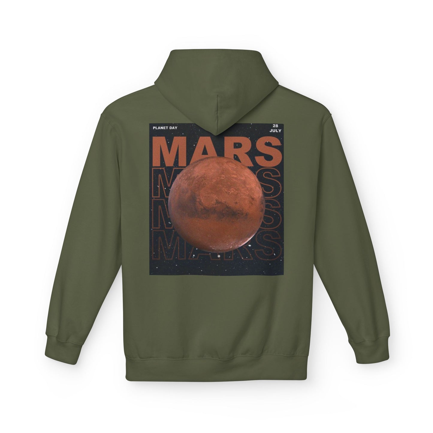 Mars Day Unisex Fleece Hoodie - Space Adventure Apparel