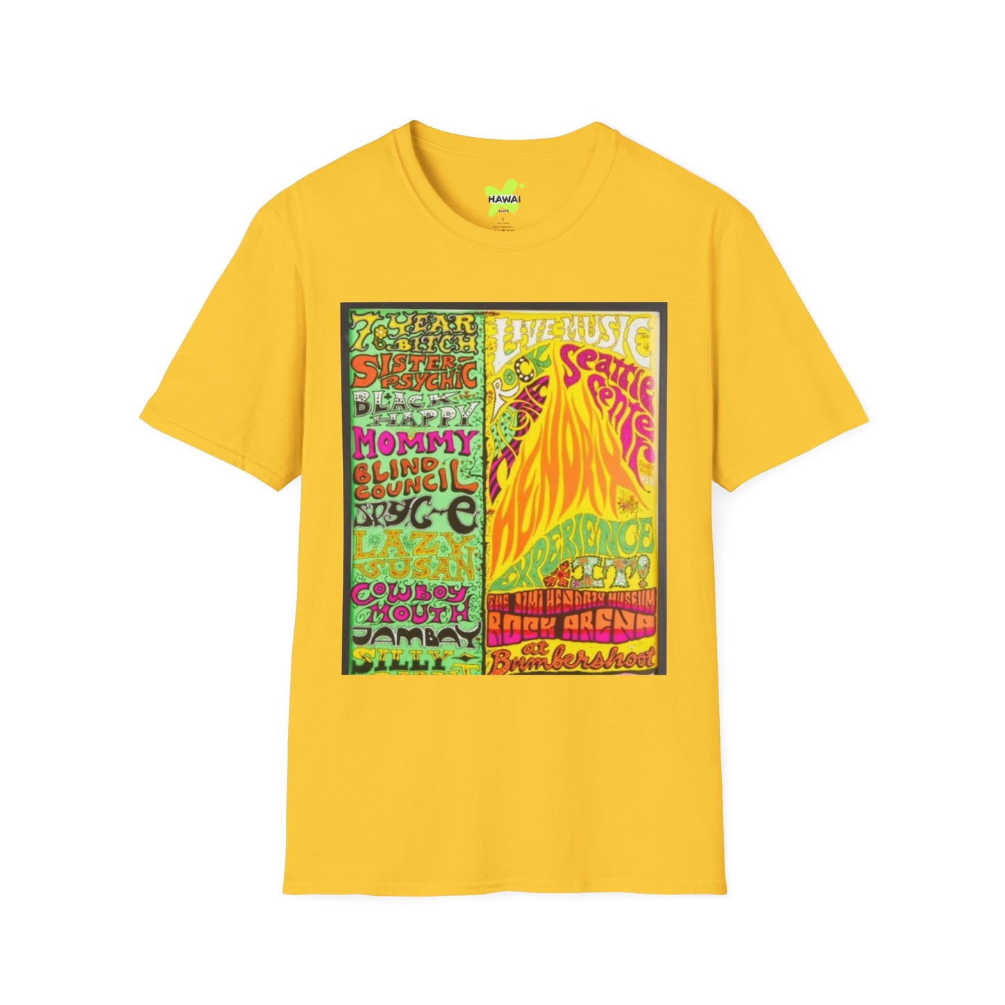 Retro Music Festival Unisex Softstyle T-Shirt - Vibrant Graphic Design