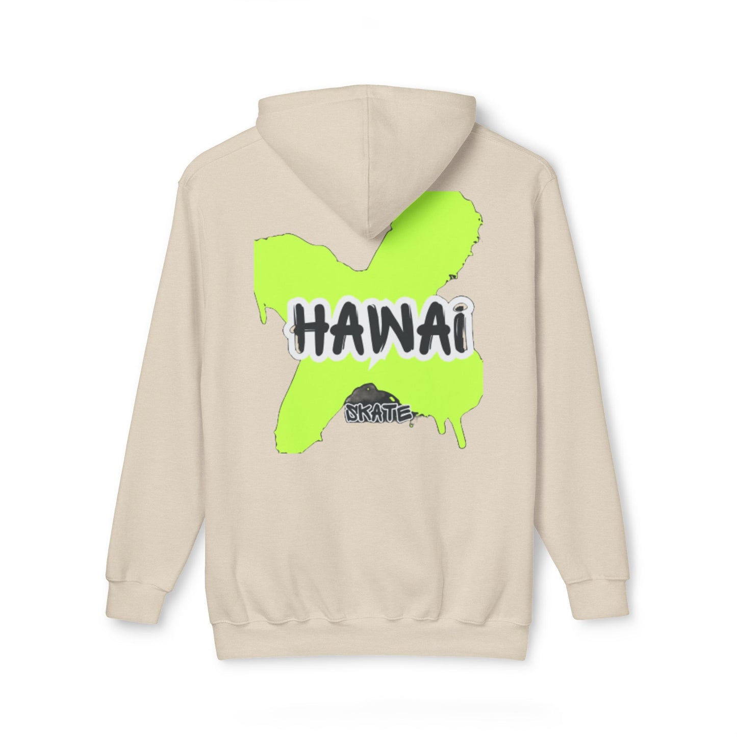 Vibrant Hawaii Graphic Unisex Hooded Sweatshirt - Perfect for Skate Lovers