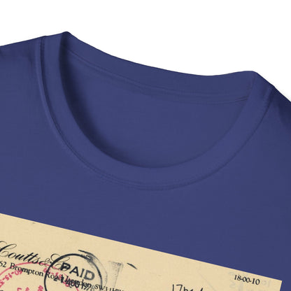 Vintage Document Unisex Softstyle T-Shirt - Paid Graphic Tee