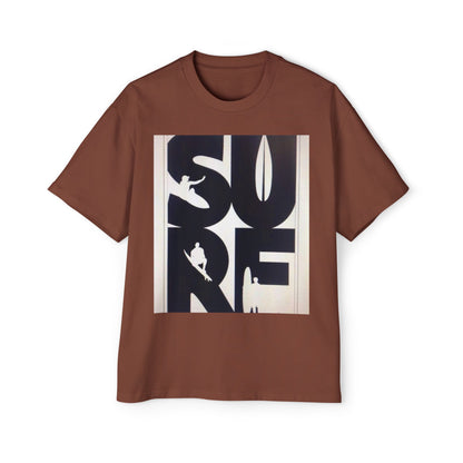 Surf Graphic Tee — Oversized Men's Surfboard Silhouette Shirt