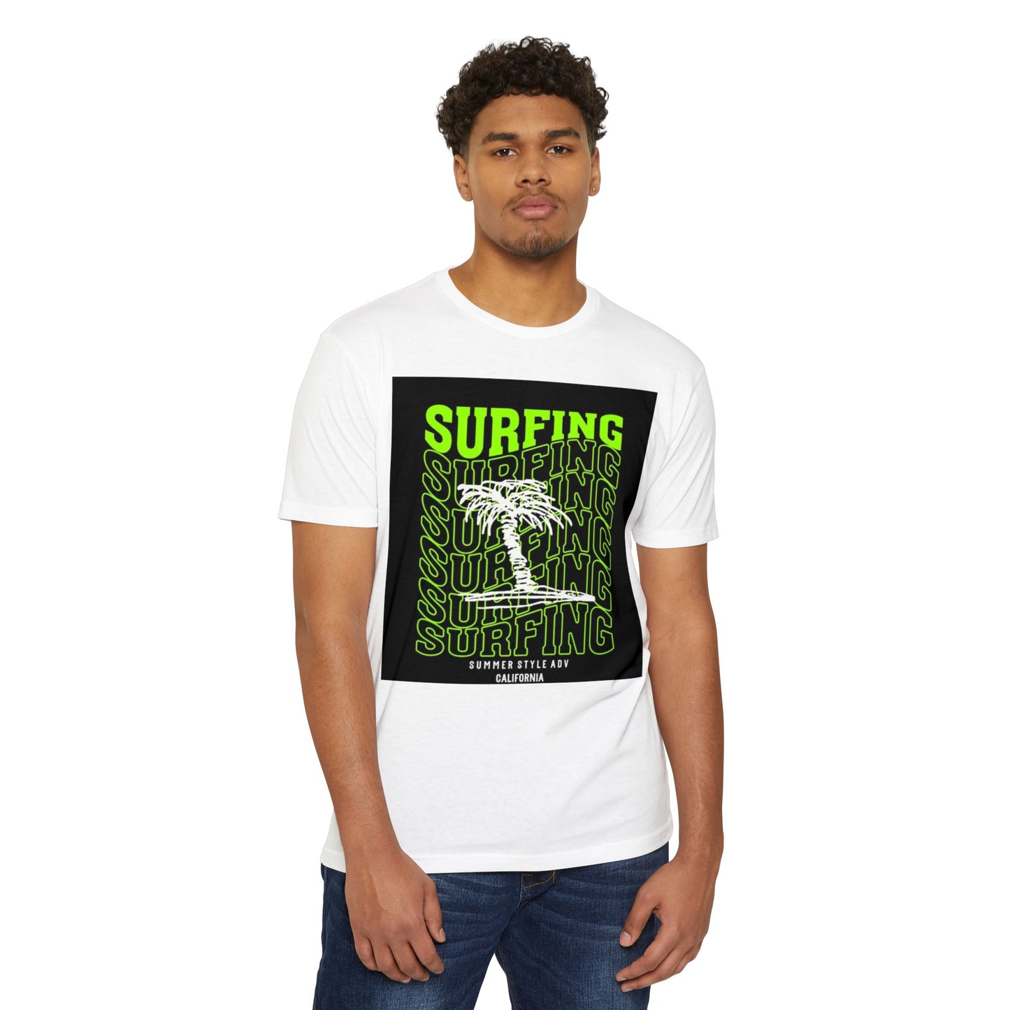 Surfing Vibes Unisex CVC Jersey T-shirt - Retro California Style