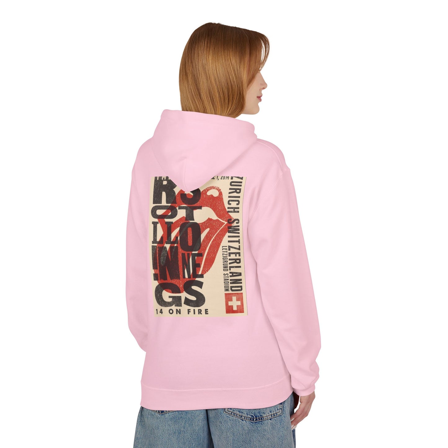 Retro Rock Band Fleece Hoodie - Unisex Softstyle with Vintage Concert Design