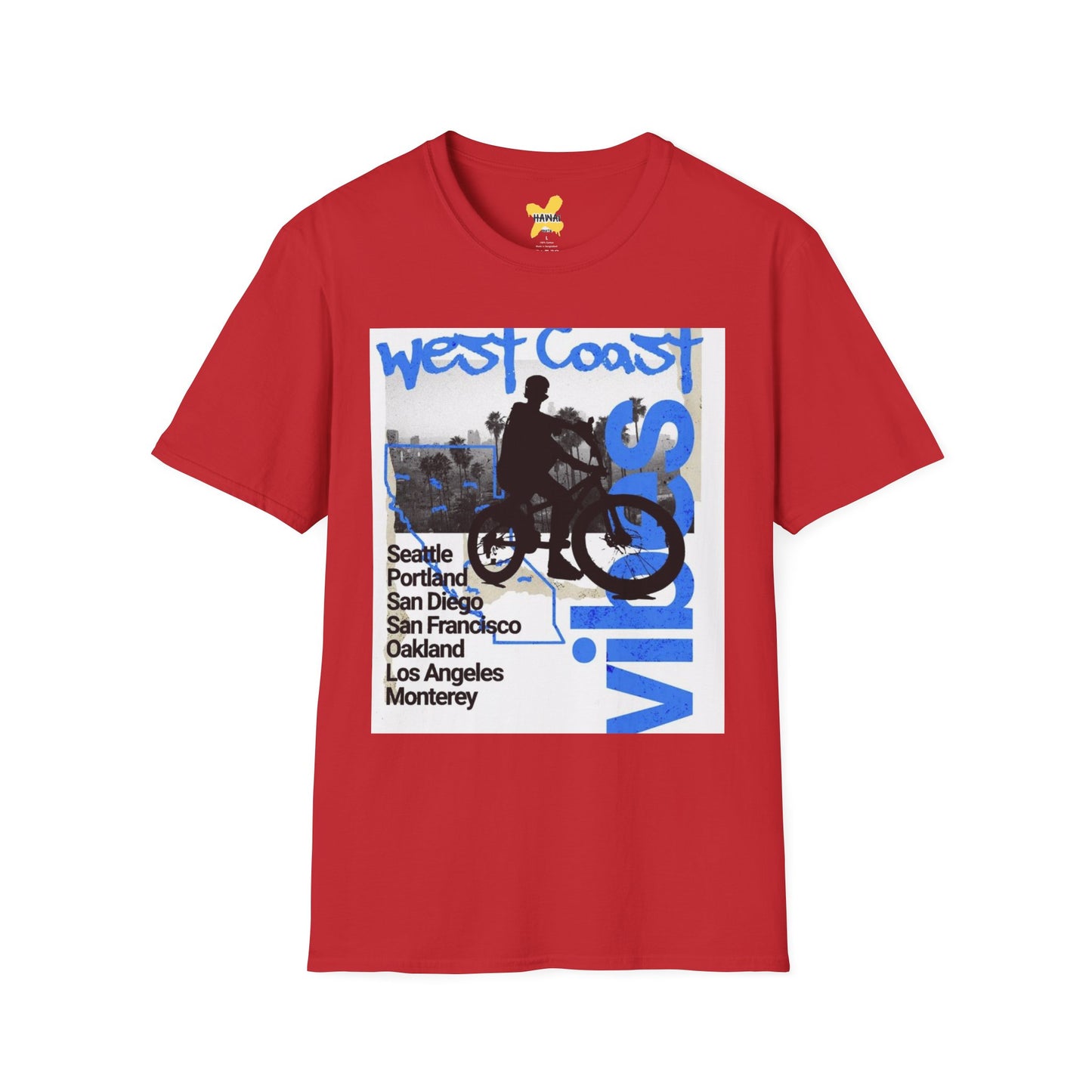 Vintage West Coast Graphic T-Shirt, Casual Tee, Summer Top, Gift for Travelers, Coastal Vibes Wear, Beach Day Shirt