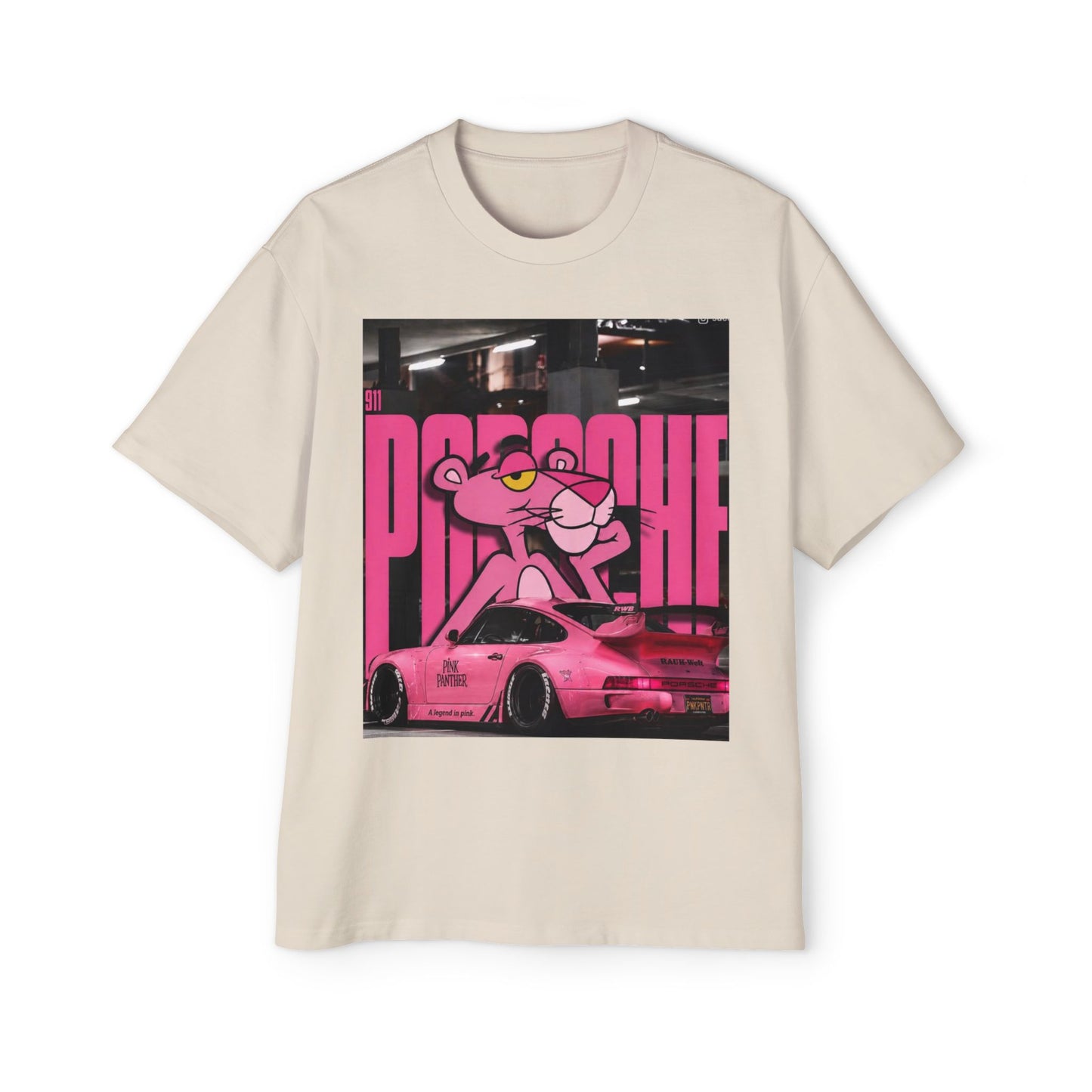 Pink Panther Streetwear Tee — Retro Racing Graphic Shirt