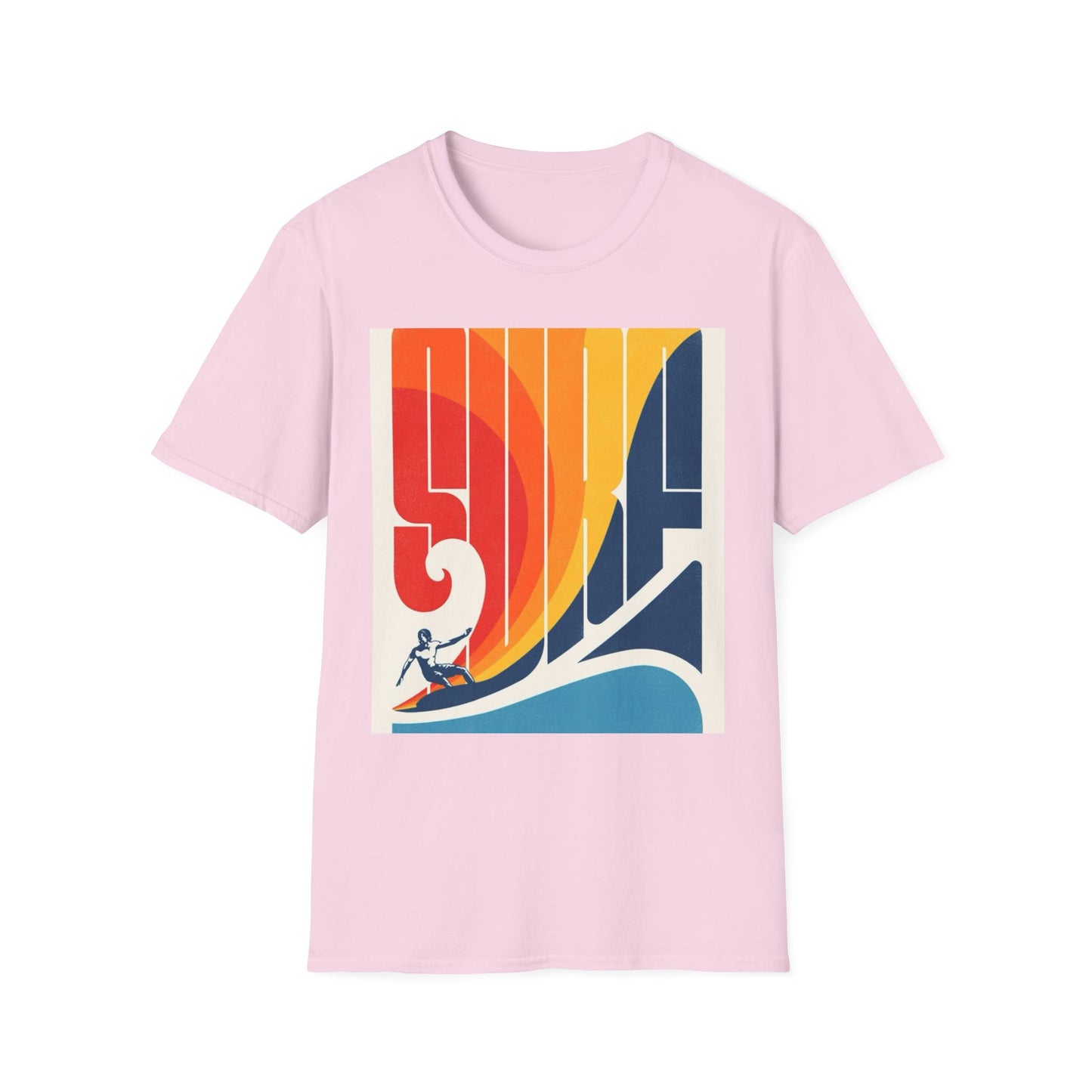 Retro Surf Unisex Softstyle T-Shirt - Vintage Beach Vibes