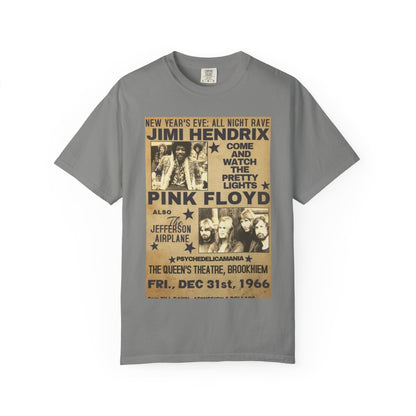 Retro Band Concert T-Shirt - Jimi Hendrix & Pink Floyd Tribute