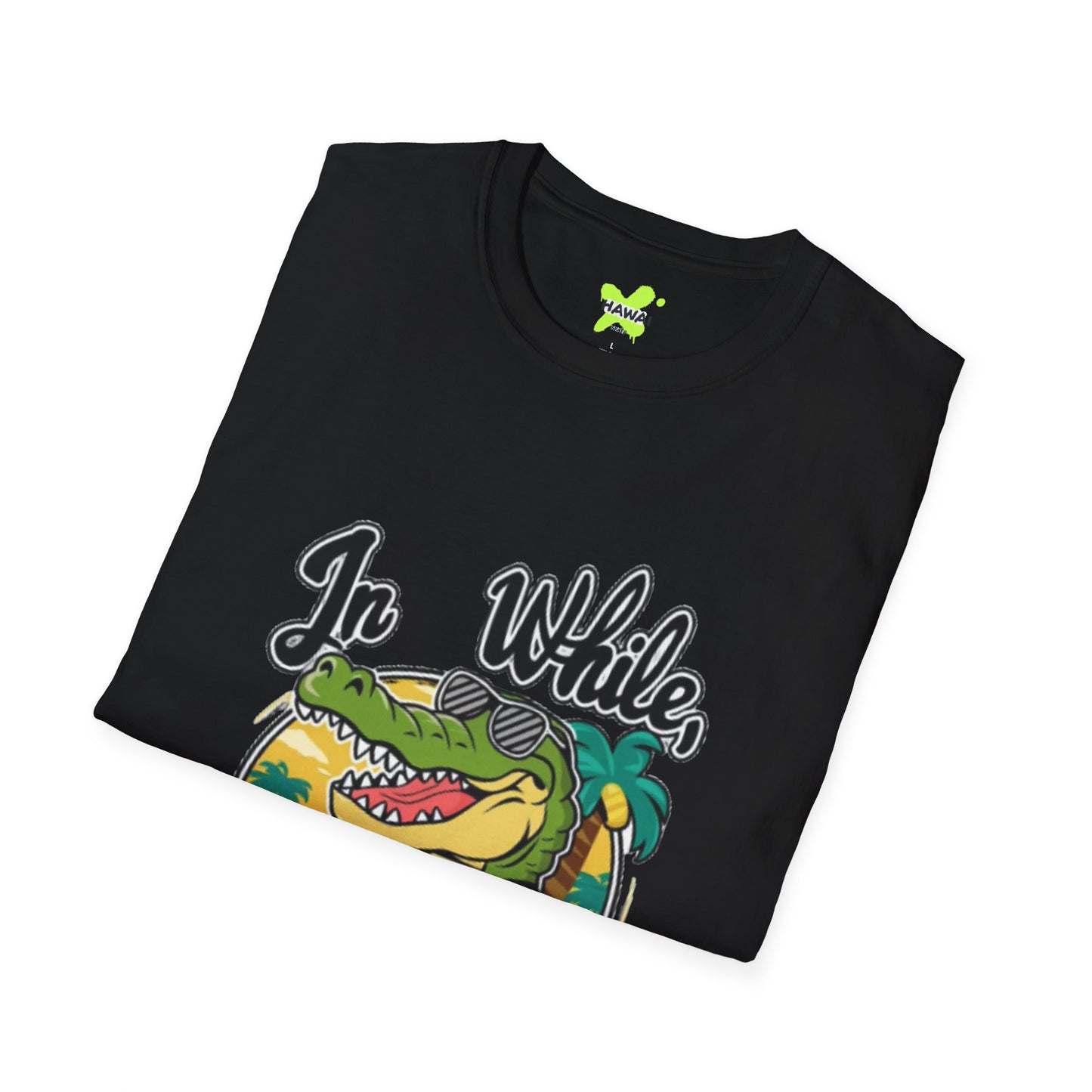 In Wild Crocodile Unisex Softstyle T-Shirt - Fun Graphic Tee for Animal Lovers